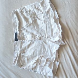 Aeropostale white distressed cheeky shorts